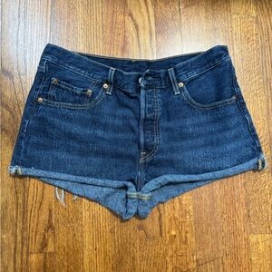 Levi's Dark Indigo 501 Women's Jean Shorts